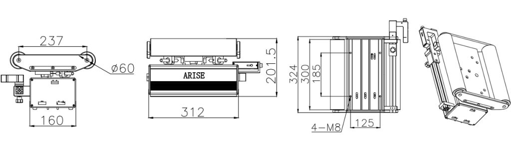 drawings of W200 web guide system